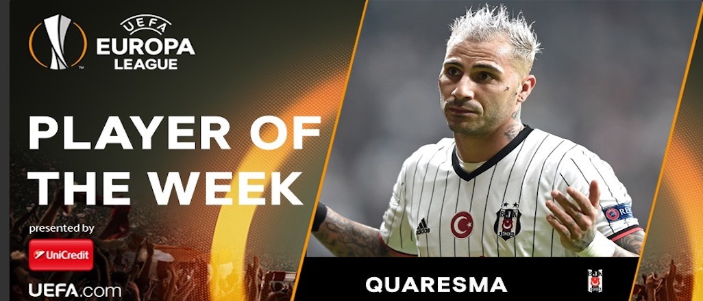 Quaresma Avrupa Ligi'nde Haftanın Oyuncusu