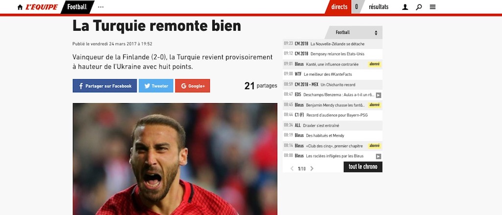 L'Equipe: Türkiye iyi çıkış yakaladı