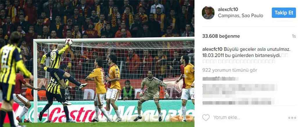 Alex derbide attığı golü hatırlattı