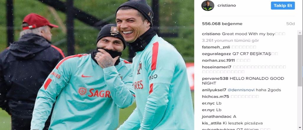 Cristiano Ronaldo'dan Quaresma paylaşımı