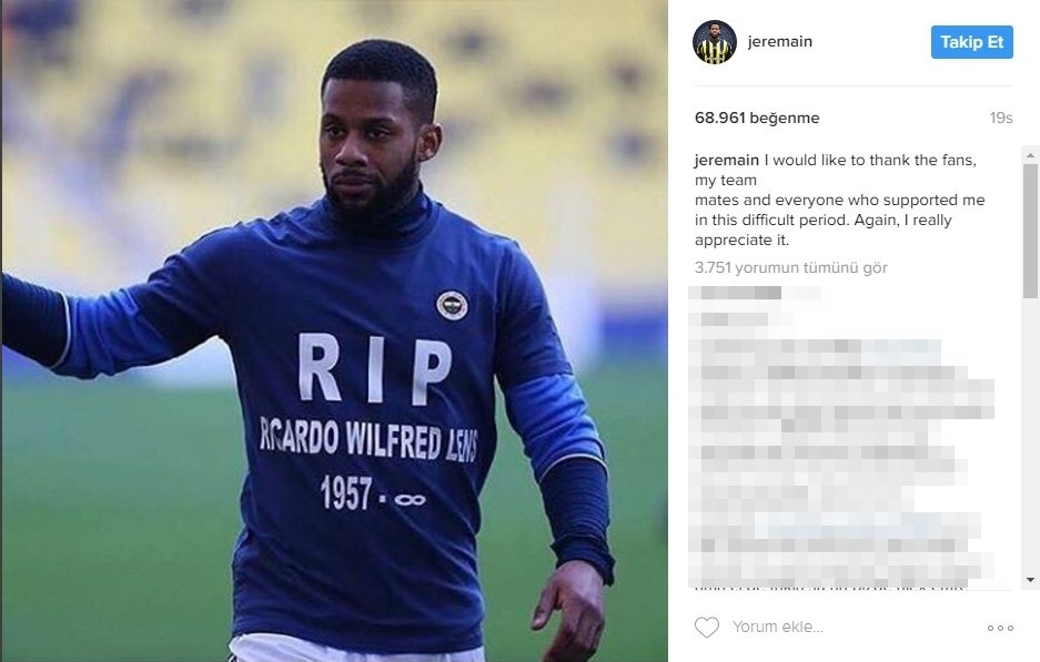 Lens instagram'dan teşekkür etti