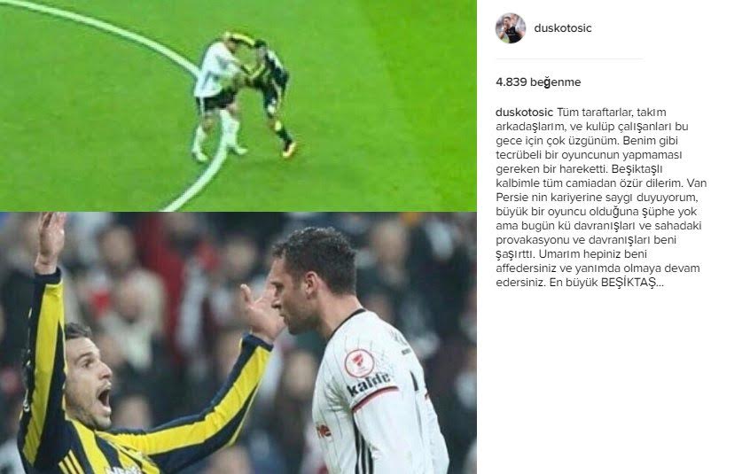 Tosic: Beşiktaşlı kalbimle özür dilerim