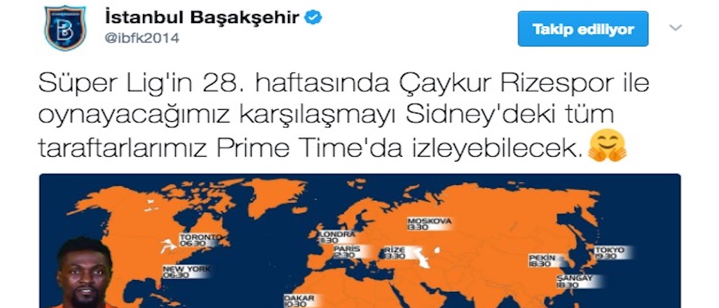 Başakşehir'den imalı paylaşım