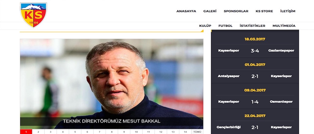 Kayserispor'un teknik direktörü Mesut Bakkal