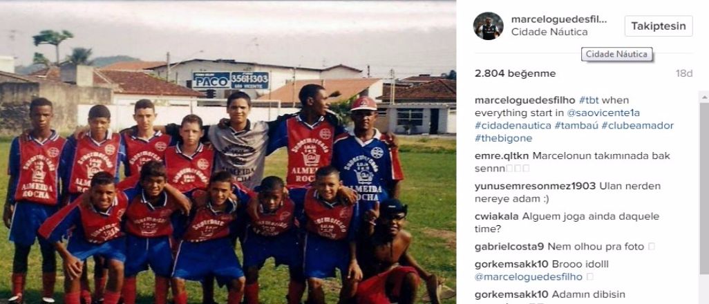 Marcelo'dan nostaljik paylaşım