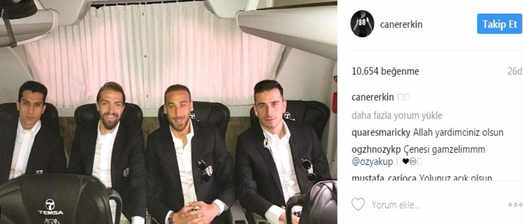 Beşiktaş yola çıktı Caner paylaştı