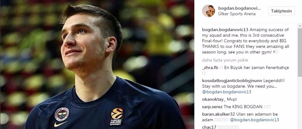 Bogdanovic'ten taraftarlara teşekkür mesajı