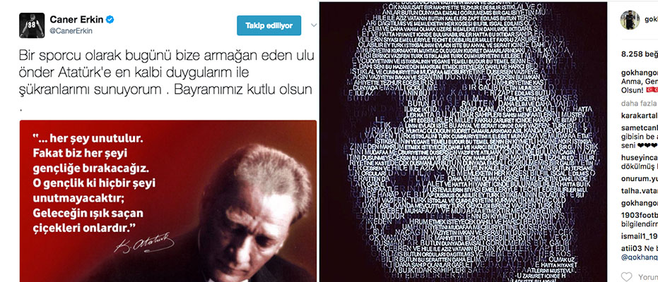 Caner Erkin ve Gökhan Gönül'den anlamlı paylaşımlar