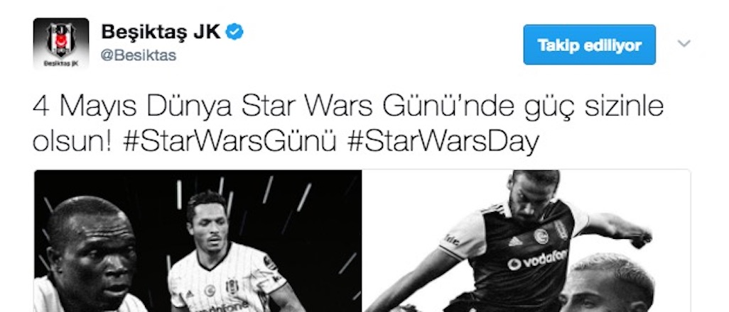 Beşiktaş'tan Star Wars paylaşımı