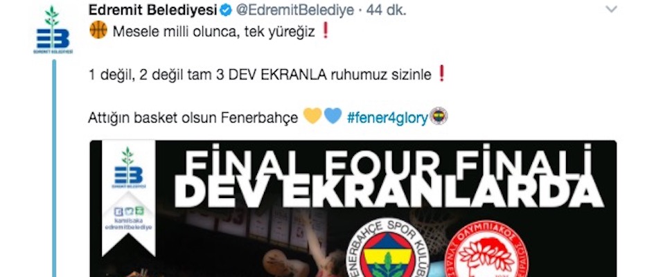 Edremit Belediyesi'nden Final Four kampanyası!