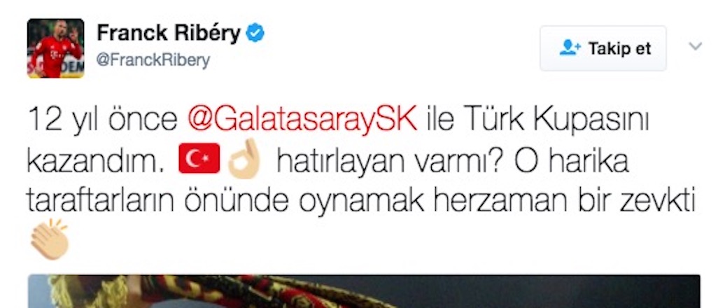 Franck Ribery Galatasaraylıları coşturdu