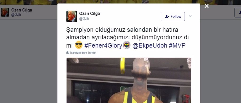 Ekpe Udoh maketini eve götürdü