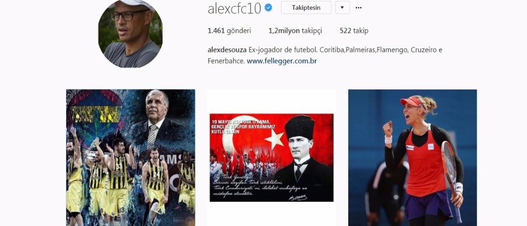 Alex Fenerbahçe'ye başarılar diledi