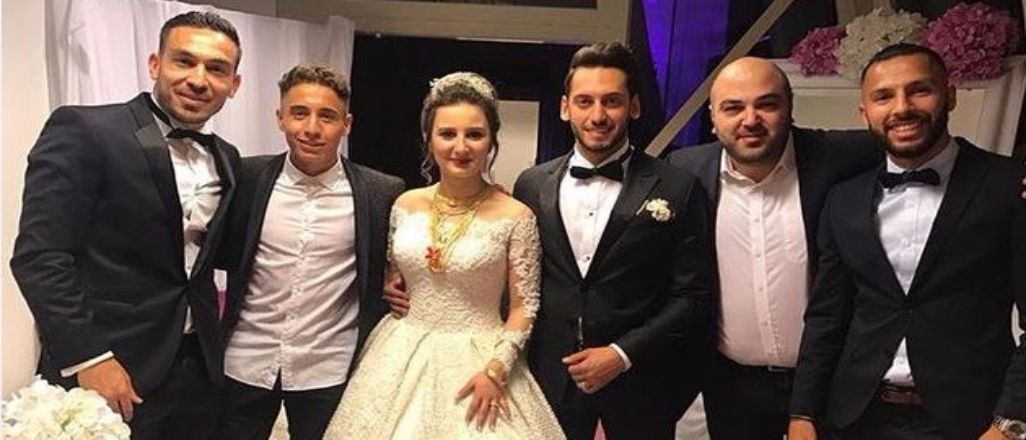 Hakan Çalhanoğlu düğününde şov yaptı