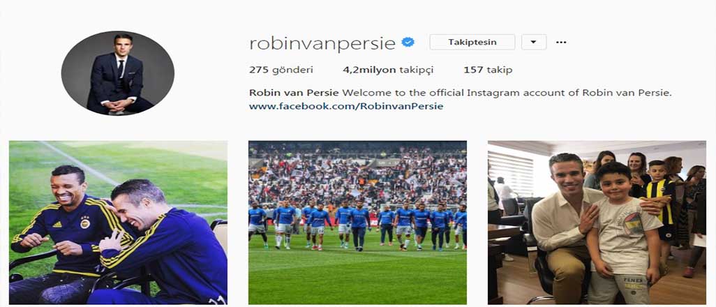 Robin van Persie'den Nani paylaşımı